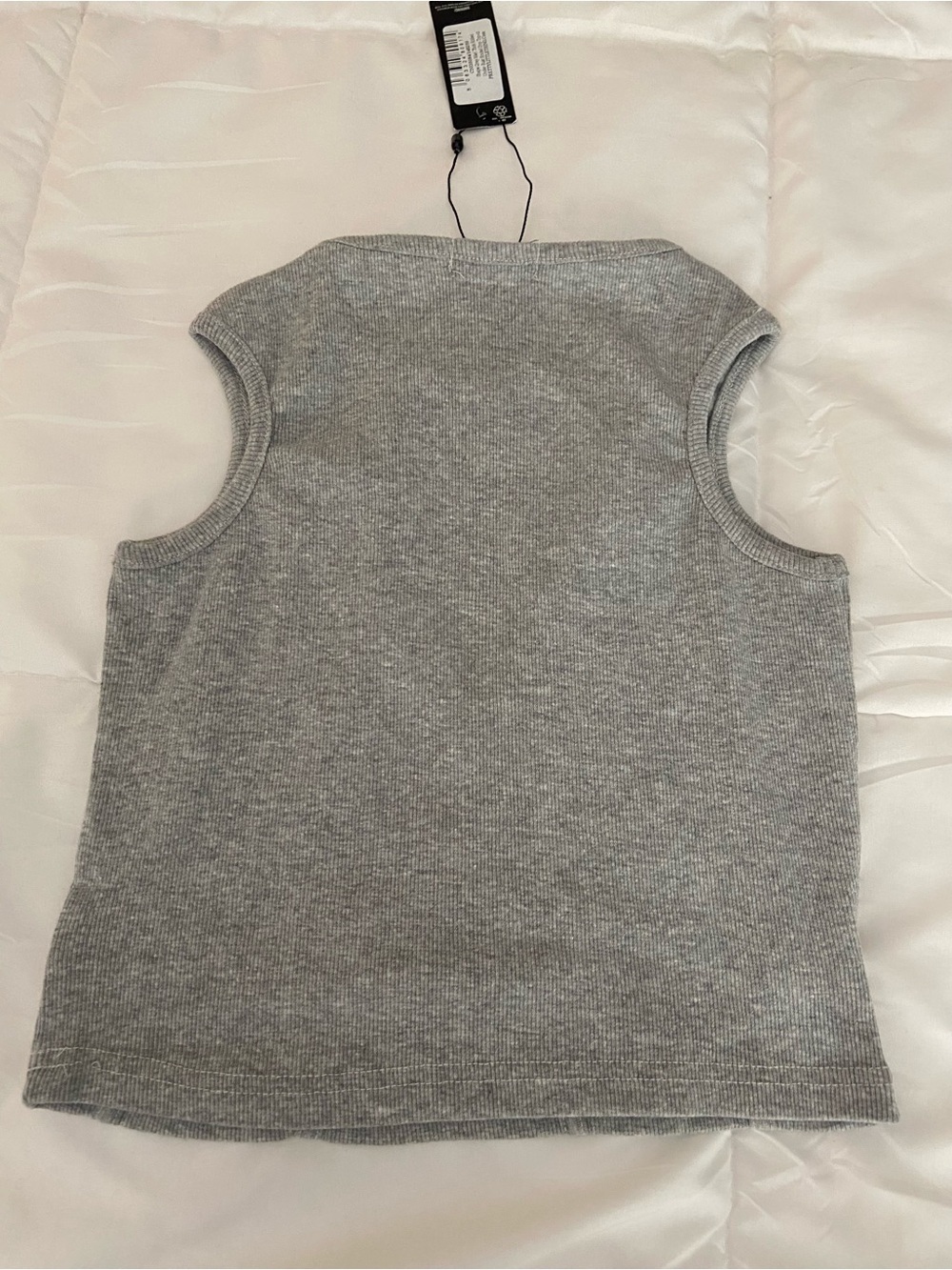 NWT PRETTY LITTLE THING GREY TOP SIZE 8 - Picture 4 of 7